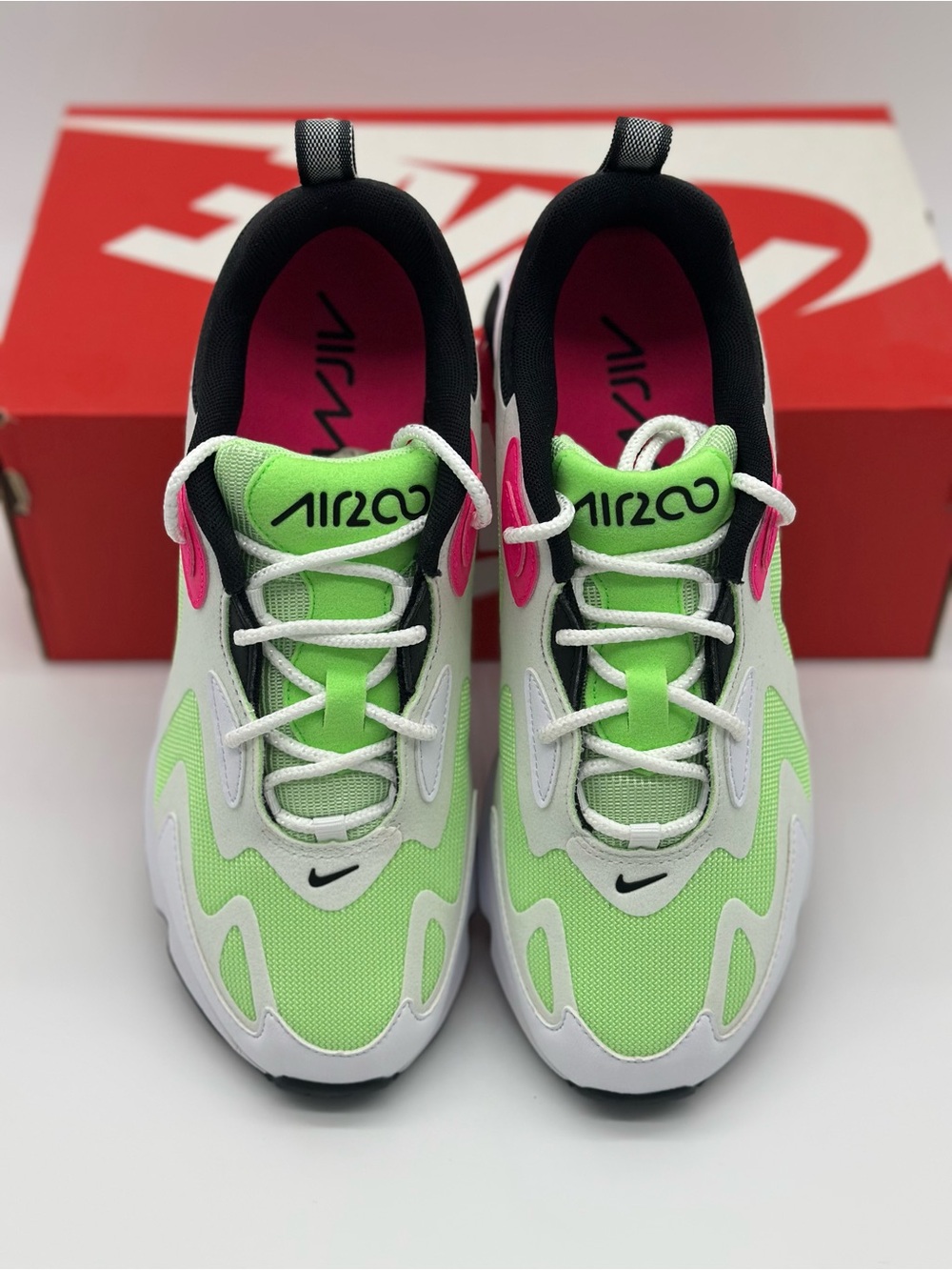 Nike Women’s Sneakers White Lime Green Hot Pink Black - Picture 3 of 10